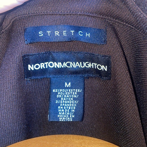 Norton mcnaughton button up brown top size medium stretch - Picture 2 of 5